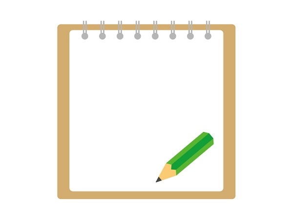 メッセージ・ノート・書く